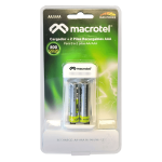 Cargador De Pilas Macrotel + 2 Pilas Recargables Aaa 1000mah