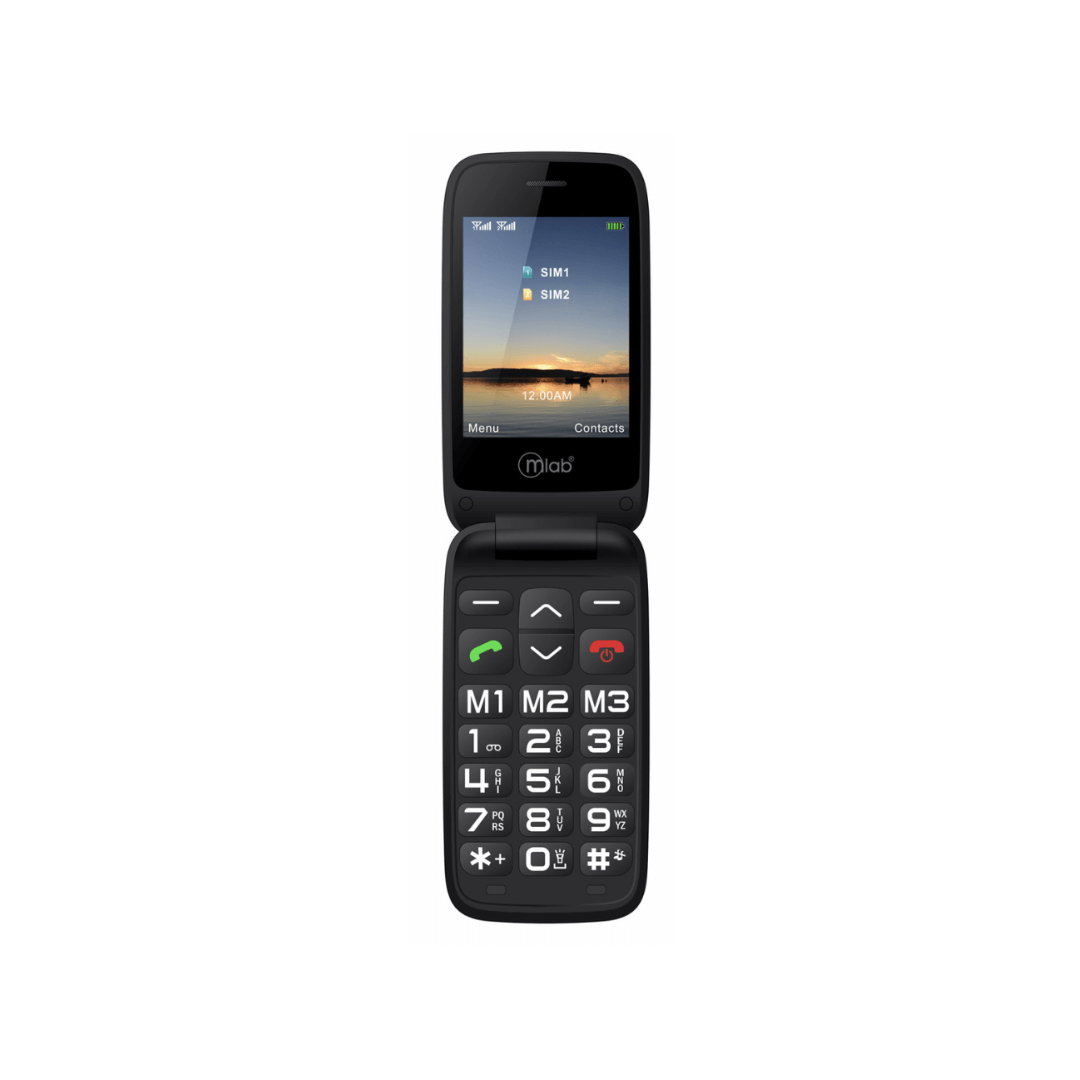 Telefono Senior Shell 4g Lte Bt Sos 2.8 Negro Mlab 9338