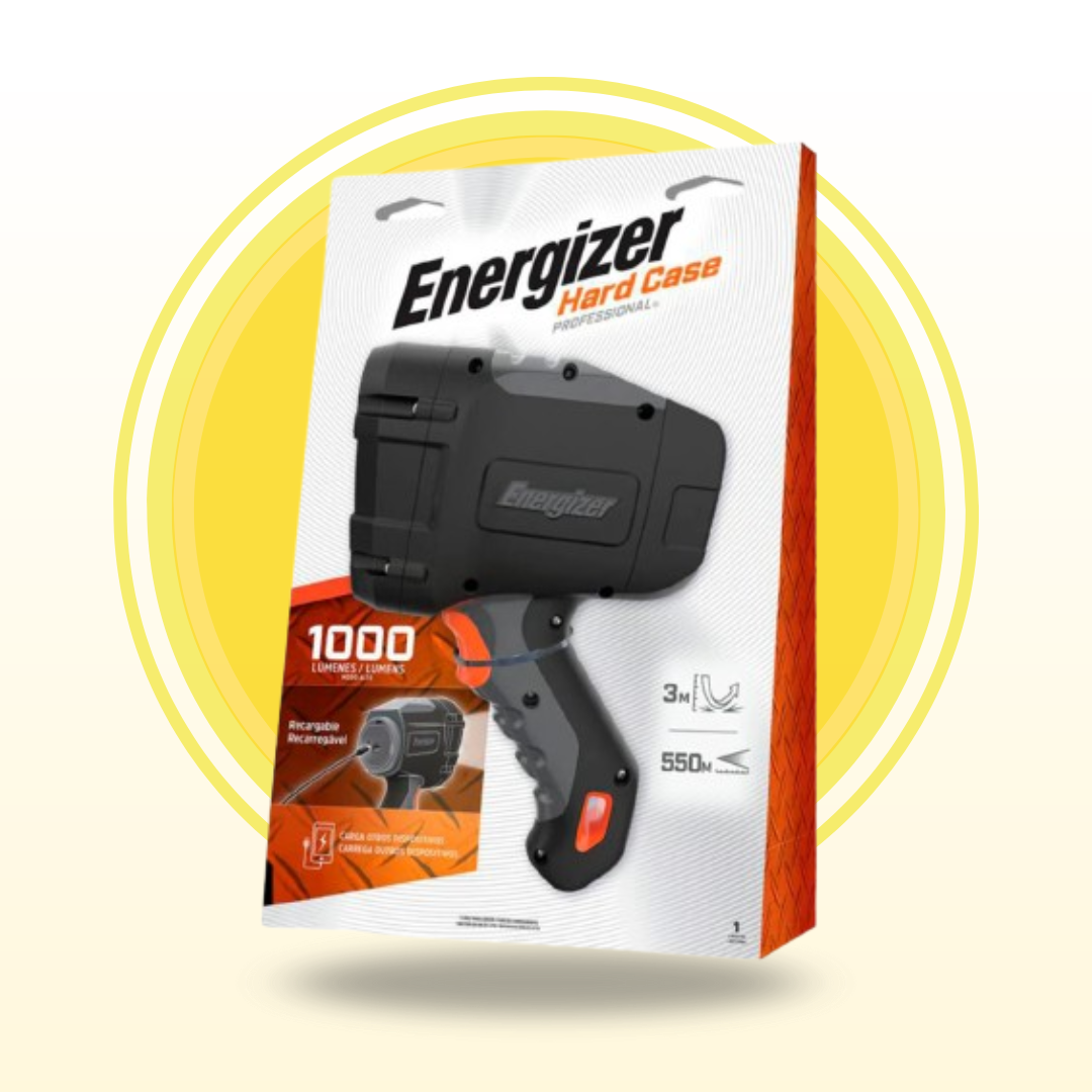 Foco Energizer Hard Case Recargable 1000 Lumens