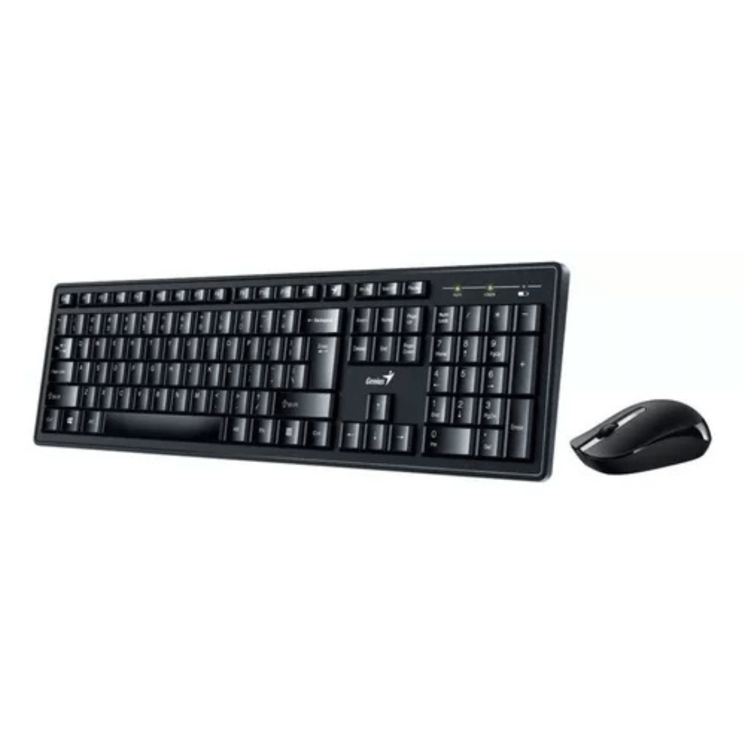 Kit De Teclado Y Mouse Inalámbrico Genius Km-8200 Inglés Us De Color Negro