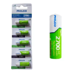 Pilas Recargables Aa Philco Tira X5 Unidades 2700mah