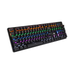 Teclado Gamer Hp Qwerty Hp Blue Español Latinoamérica Color Negro Con Luz Rgb