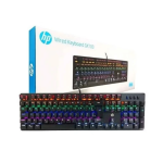Teclado Gamer Hp Qwerty Hp Blue Español Latinoamérica Color Negro Con Luz Rgb - Imagen 2