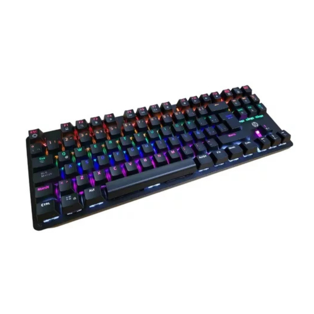 Teclado Gamer Hp Gk200 Qwerty Hp Blue Español Con Luz Rgb