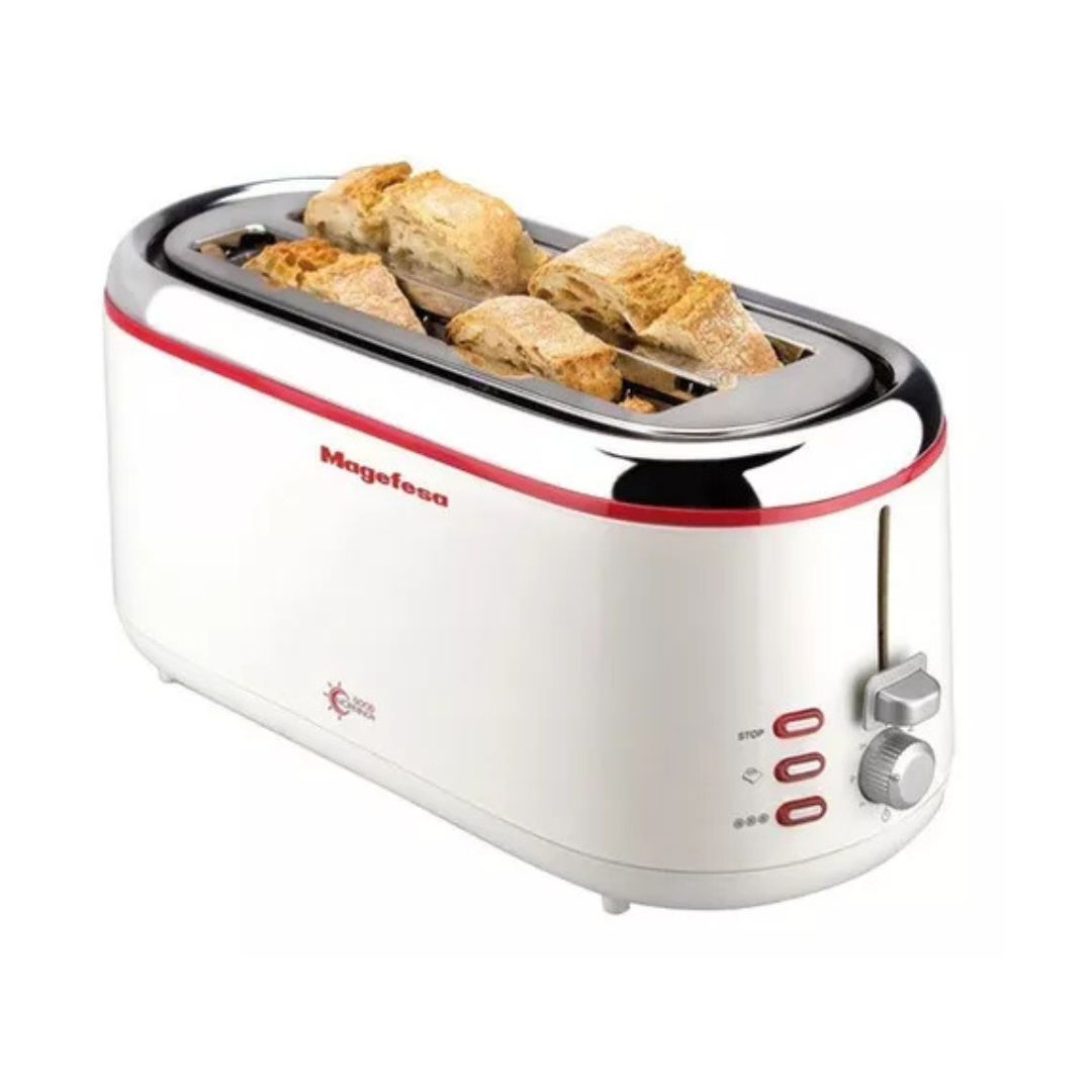 Tostador Magefesa 4 Tostadas 7 Niveles T°- Descongelado Color Blanco