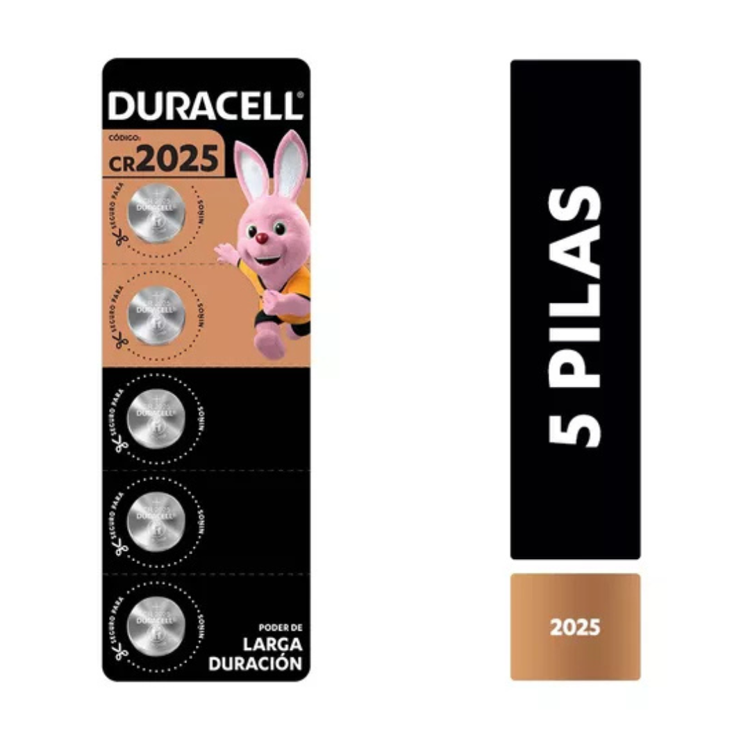 PACK TIRAS 5 PILAS DURACELL CR2025