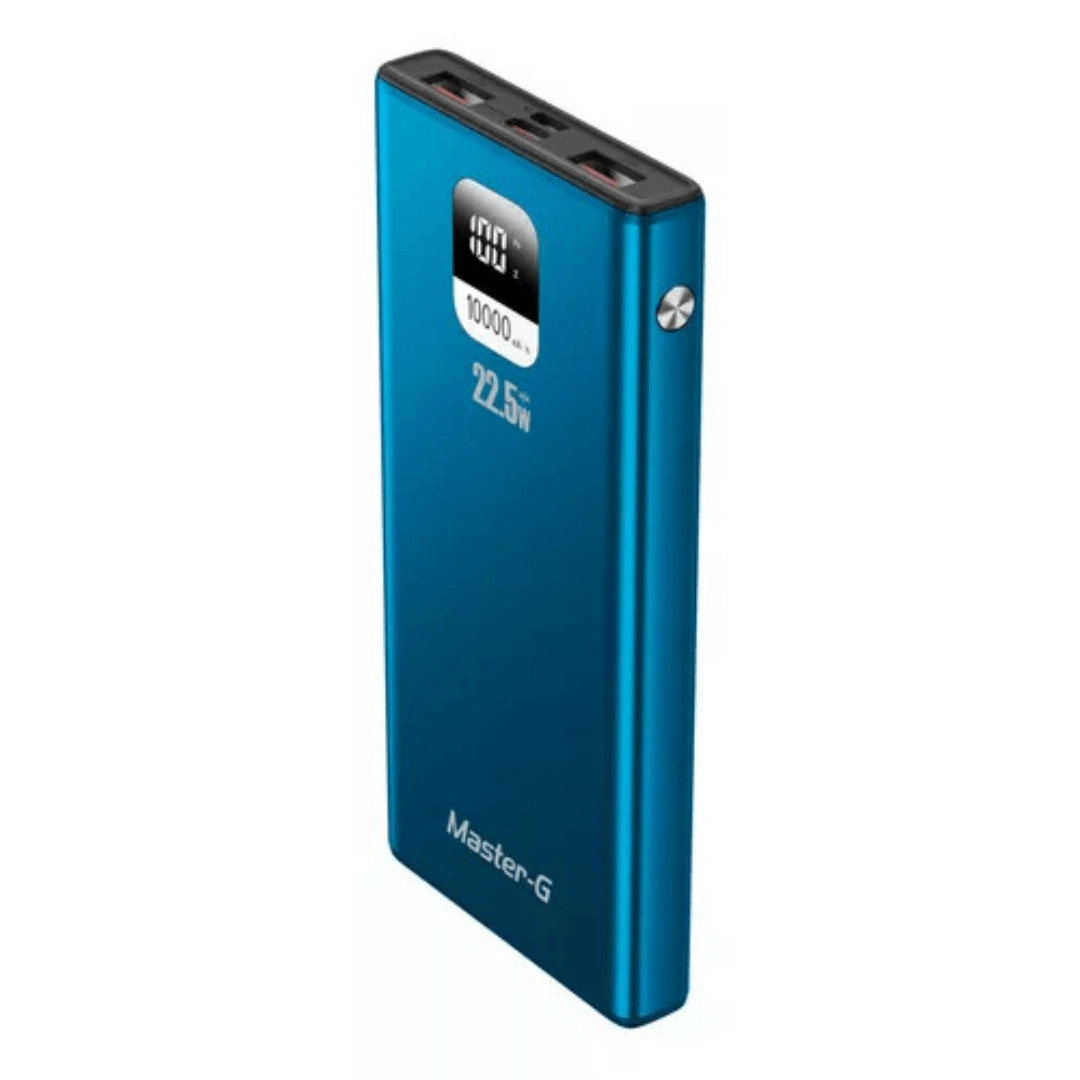 POWER BANK MASTER-G BATERIA EXTERNA 10000MAH 22.5W PD COLOR AZUL