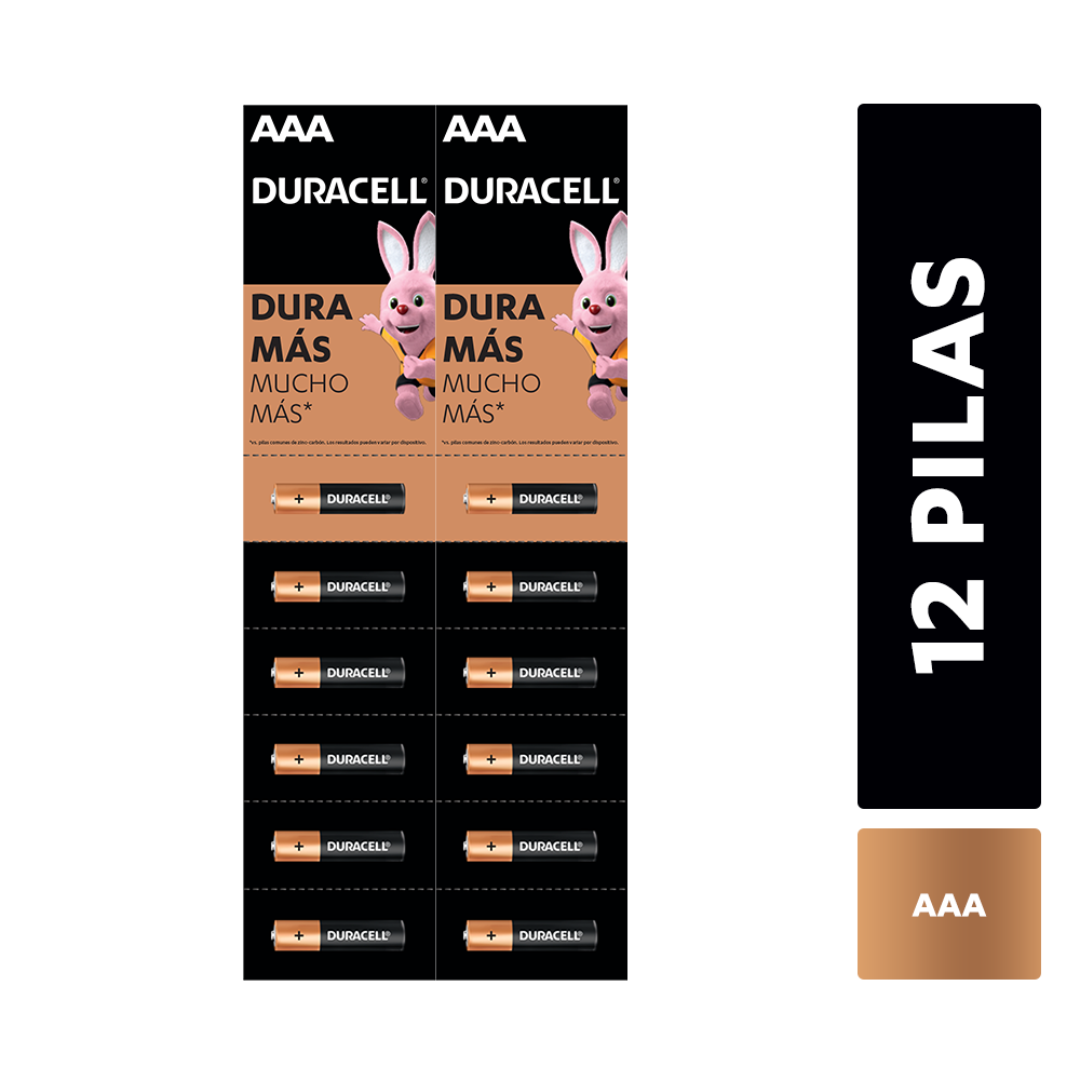 TIRA DE 12 PILAS DURACELL AAA MN2044B2