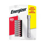 LINTERNA ENERGIZER + 8 PILAS AA 60 LUMENES  ENLCM2A81 PLATEADO