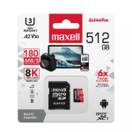 MEMORIA MICRO SD MAXELL 8K 180MB/S 512GB A2 V30 MCSD512U3 A2