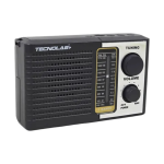 RADIO PORTATIL TECNOLAB TL639 NEGRO  5W - Imagen 2