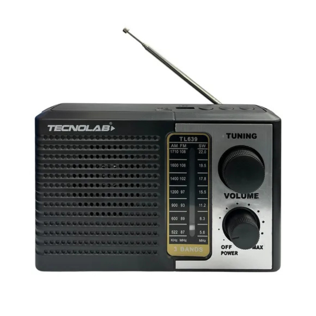 RADIO PORTATIL TECNOLAB TL639 NEGRO  5W