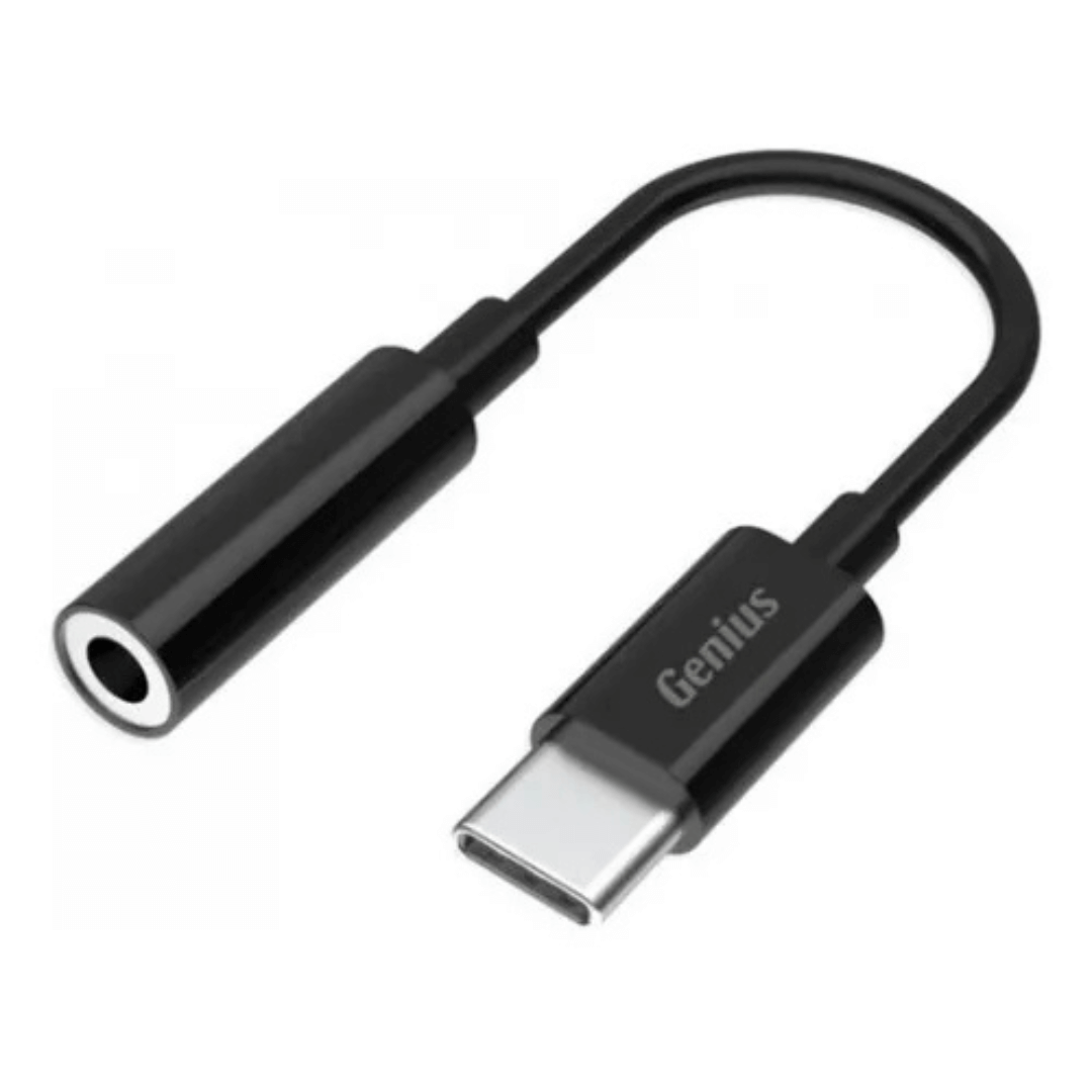 ADAPTADOR USB-C A JACK 3,5MM GENIUS ACC-C100 NEGRO