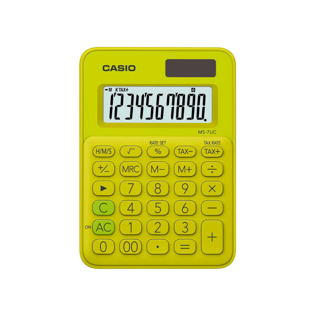 CALCULADORA CASIO MS-7UC-YG VERDE