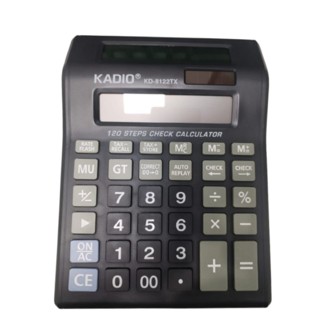 CALCULADORA ELECTRONICA KADIO KD-8122TX NEGRO