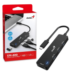 HUB DE 4 PUERTOS USB 3,0 GENIUS UH-400 NEGRO