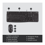 KIT TECLADO + MOUSE USB LOGITECH MK120 NEGRO - Imagen 3