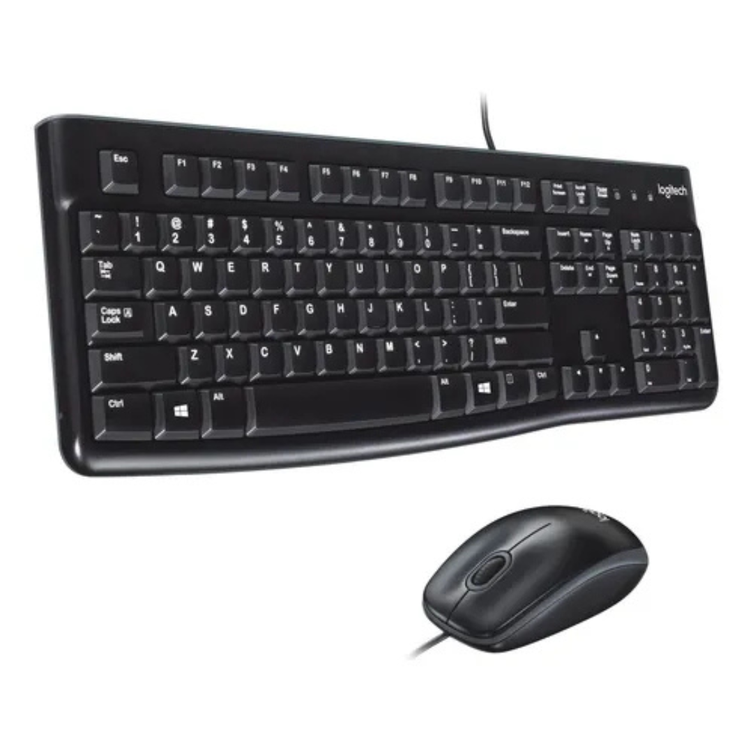 KIT TECLADO + MOUSE USB LOGITECH MK120 NEGRO