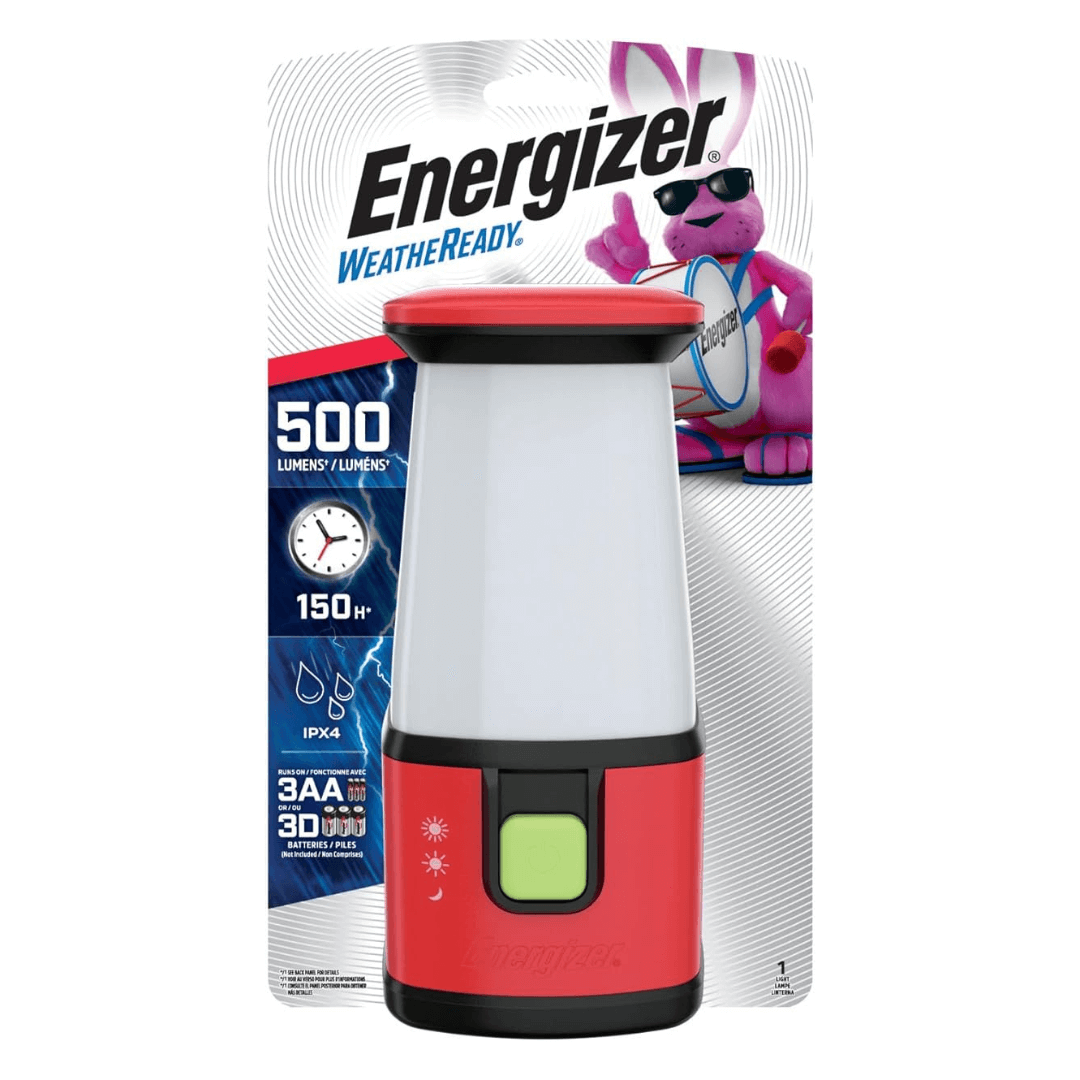 LAMPARA RECARGABLE RESISTENTE AL AGUA ENERGIZER  500 LUMENES UPN-186807 ROJO