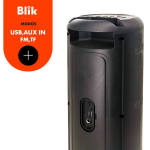 PARLANTE PORTATIL BLIK UPSOUND 3 + MICROFONO NEGRO - Imagen 2