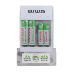 CARGADOR DE PILAS AA Y AAA AIWA BC-0905A BLANCO - Imagen 3