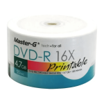 DVD IMPRIMIBLE MASTER-G  4,7GB 16X50 UNIDADES BLANCO - Imagen 2