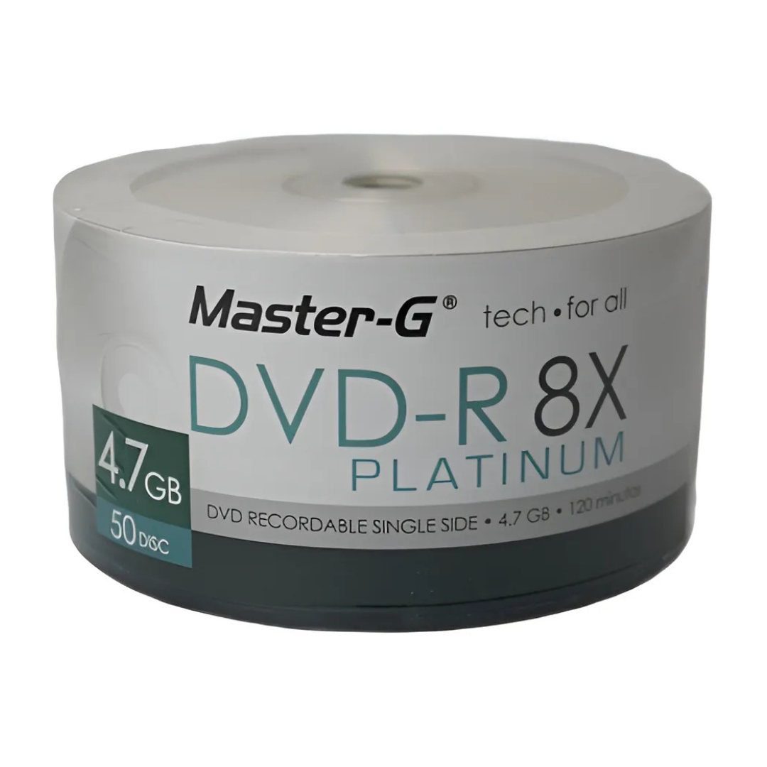 DVD-R MASTER-G 8X C/LOGO PLATINUM 4,7GB 50 UNIDADES