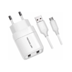 KIT CARGADOR RAPIDO TECNOLAB USB A LIGHT-NING TL466 BLANCO - Imagen 3