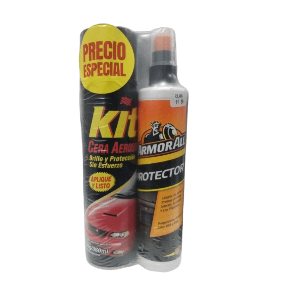 KITA CERA AEROSOL + PROTECTOR DE VEHICULOS 12 UNIDADES
