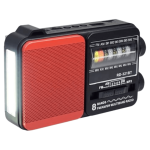RADIO PORTATIL SOLAR TECNOLAB RADIOSAFE45 TL653R ROJO - Imagen 2