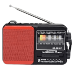 RADIO PORTATIL SOLAR TECNOLAB RADIOSAFE45 TL653R ROJO - Imagen 3
