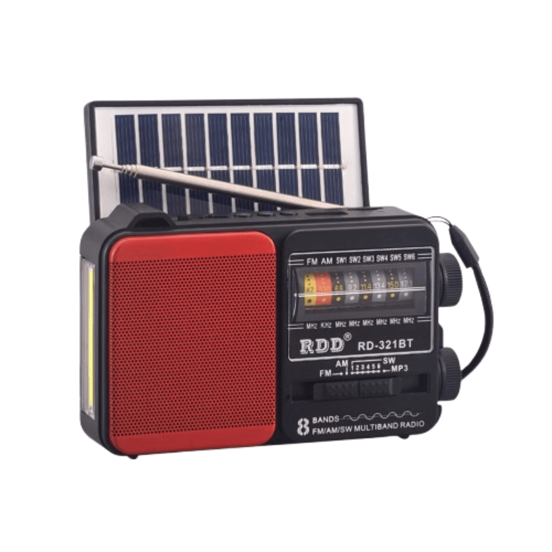 RADIO PORTATIL SOLAR TECNOLAB RADIOSAFE45 TL653R ROJO