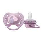 Chupón Chupete Avent Ultra Soft 6-18m Purple Dog Color Naranja-morado - Imagen 4
