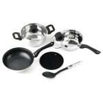 Batería De Cocina Max 7 Pzs Acero Inoxidable Vitrex Plateado - Imagen 2