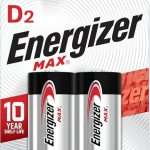 Pila Bateria Alcalina Max D2 Energizer E95BP-2 - Imagen 3