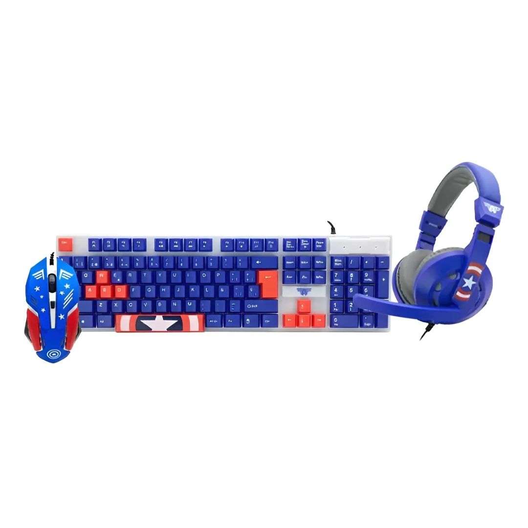 KIT GAMING MARVEL CAPITAN AMERICA PRO GAM745043-CAP-ESP