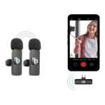 2 Micrófonos Solapa Inalámbricos USB C Smartphone Audiolab Negro: La Solución Definitiva para un Audio Profesional Increíble - Imagen 2