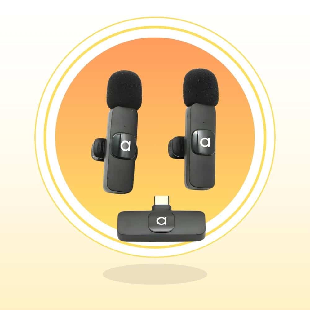 2 Microfonos Solapa Inalambricos USB C Smartphone Audiolab Negro