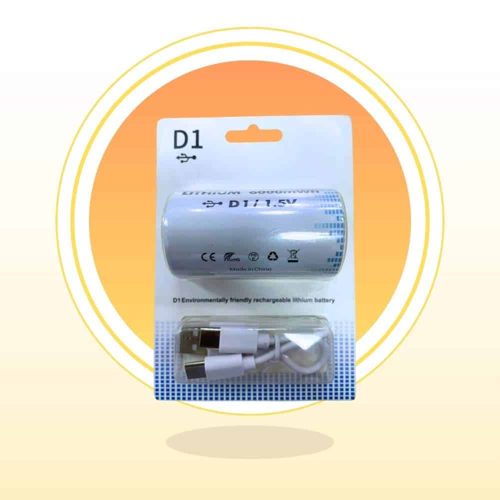 Pila Recargable Tipo D 1.5V Litio: Potencia Increíble con Carga USB