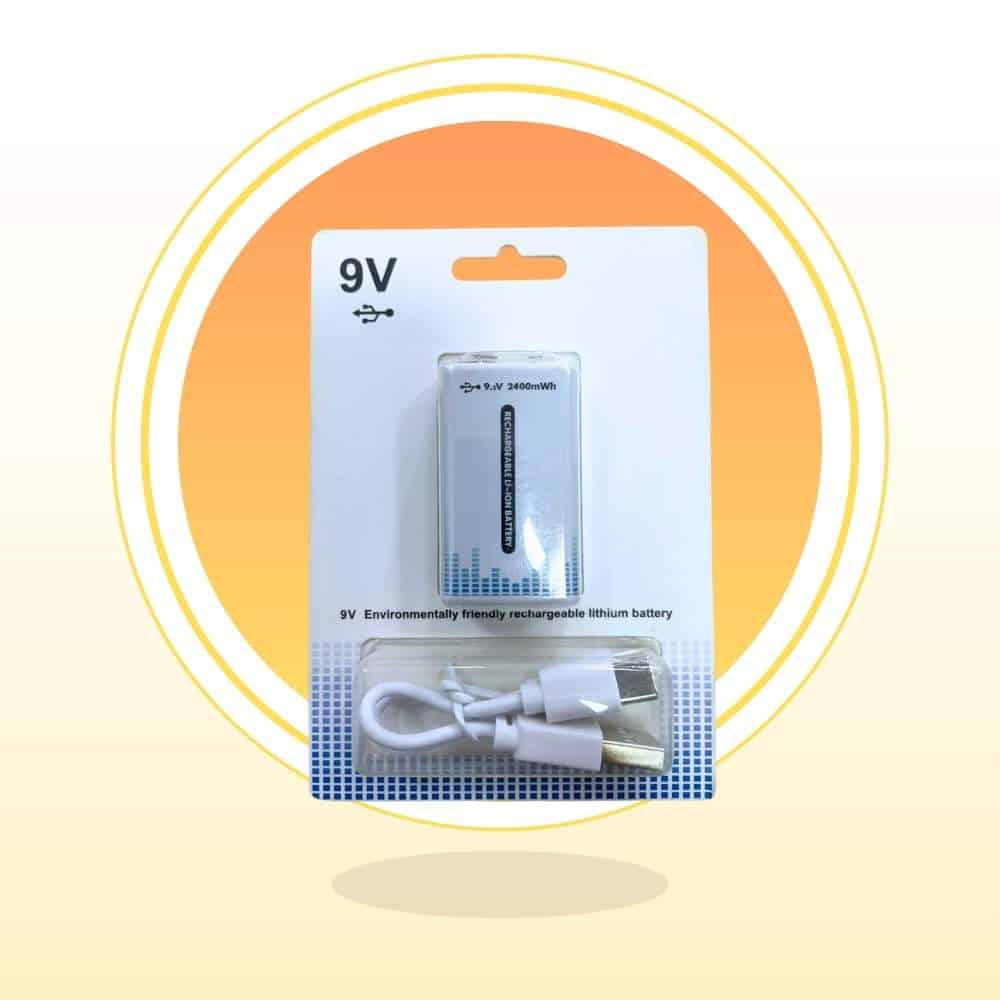 Pila Recargable 9V Litio Con Cable USB: Energía Infinita e Increíble