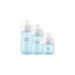 SET DE 3 BIBERONES AZUL AVENT SCD838/29 Increíble Alimentación Natural - Imagen 2