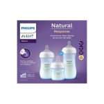SET DE 3 BIBERONES AZUL AVENT SCD838/29 Increíble Alimentación Natural - Imagen 3