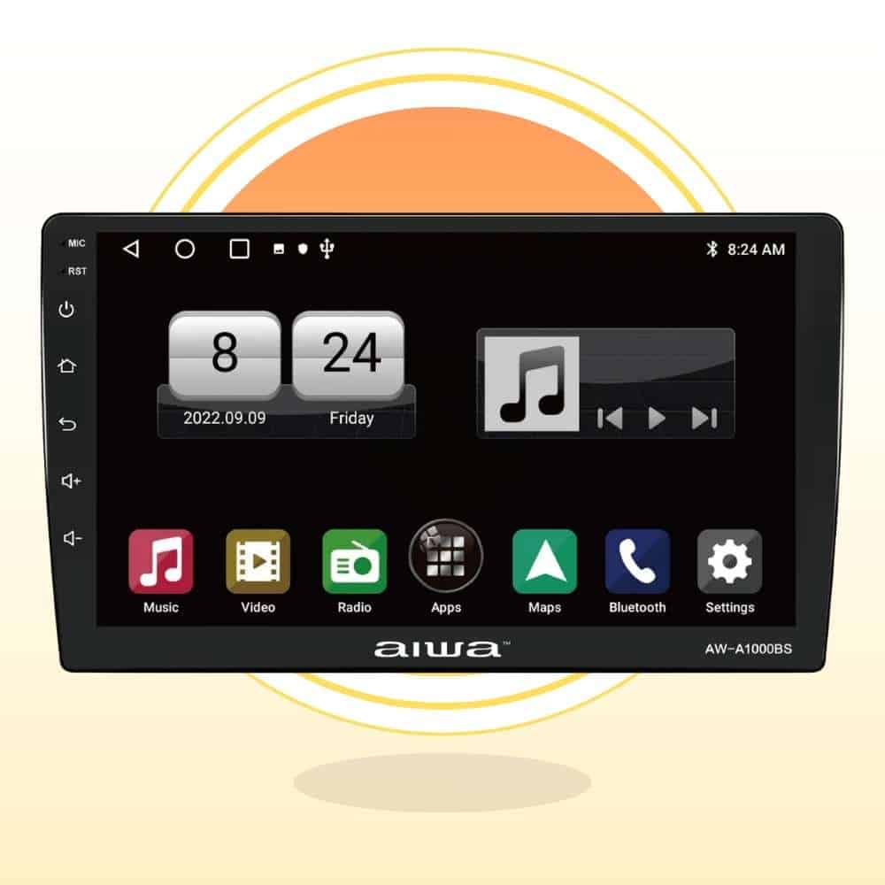 Radio Auto 2 Din Android Touch HD de 10'' Aiwa AW-A1000BS Increíble